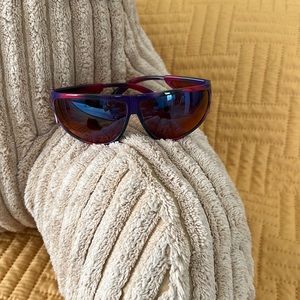 Sunglasses, blast from the past. Wrapped around blue blocker.